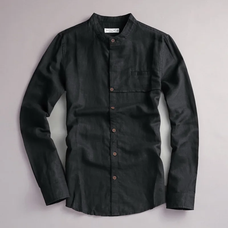 

Italy spring linen shirt mens white casual men shirt cotton long-sleeved fashion man shirts brand flax shirts male camisa summer