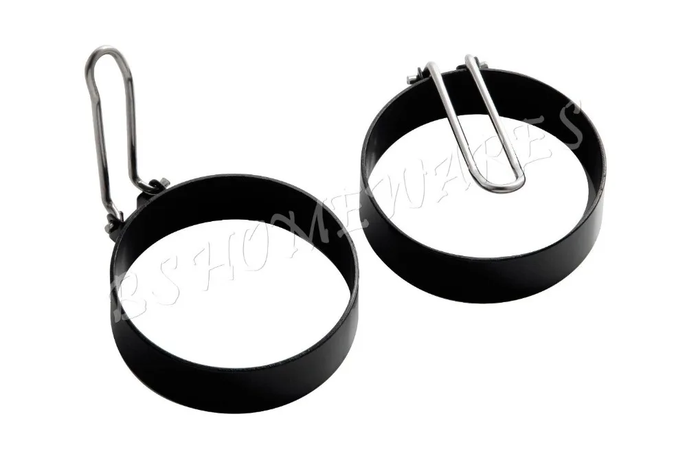 Бесплатная доставка набор из 2 круглых металлических антипригарных колец для яиц