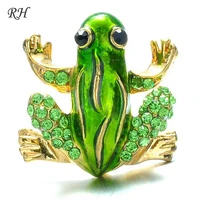 frog brooches fashion jewelry accessories brooch for girl vintage lovely crystal rhinestone scarf pins brooches for women