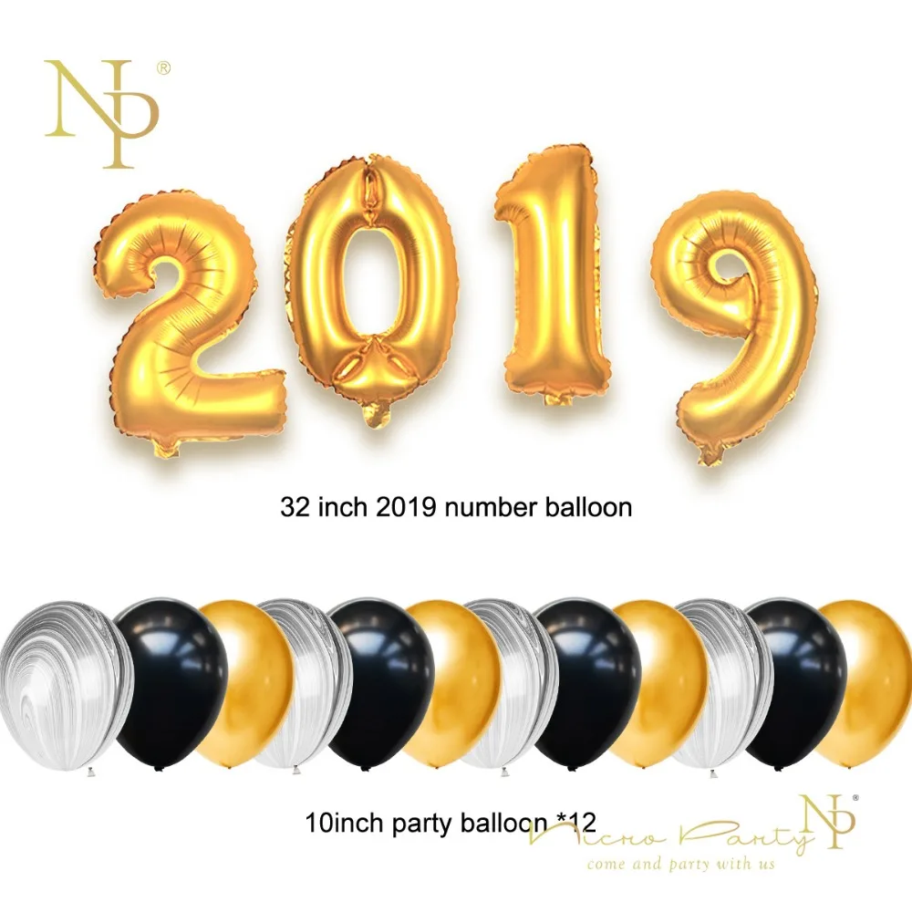 Nicro Graduation 2020 вечерние украшения 48 шт./компл. шары черные золотые салфетки Pom Poms