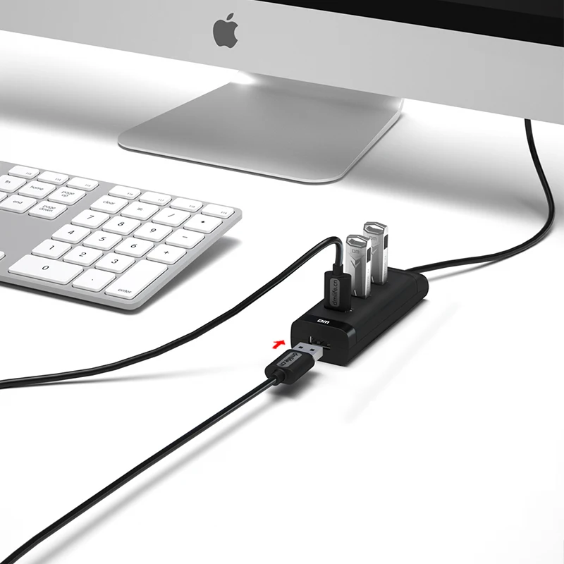 4 порта Micro usb-хаб 2 0 USB высокоскоростной разветвитель 480 Мбит/с концентратор для