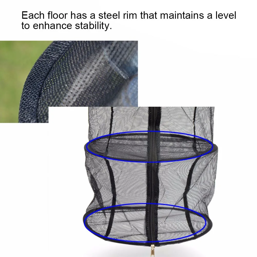 Сушилка для одежды сетчатая сушилка 3-слойная нейлоновая молния отдыха на