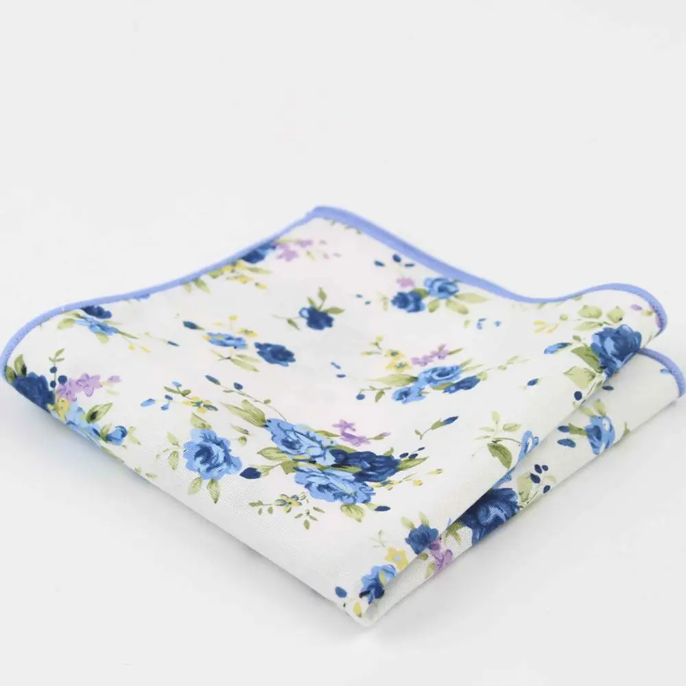 19 Пейсли хлопок тканые носовые платки цветочный принт цветок нагрудный Платок для мужчин повседневные квадратные карманы платок полотенца - Цвет: 19
