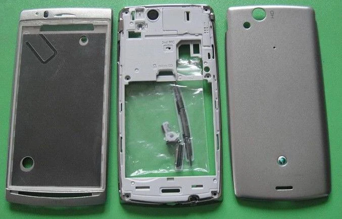 Для Sony Xperia Arc S LT15i LT18i X12 Корпус Передняя рамка корпуса + объектив камеры стеклянная