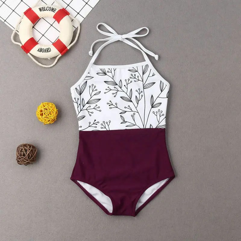 2019 детский купальный костюм для девочек Для женщин комплекты бикини печати