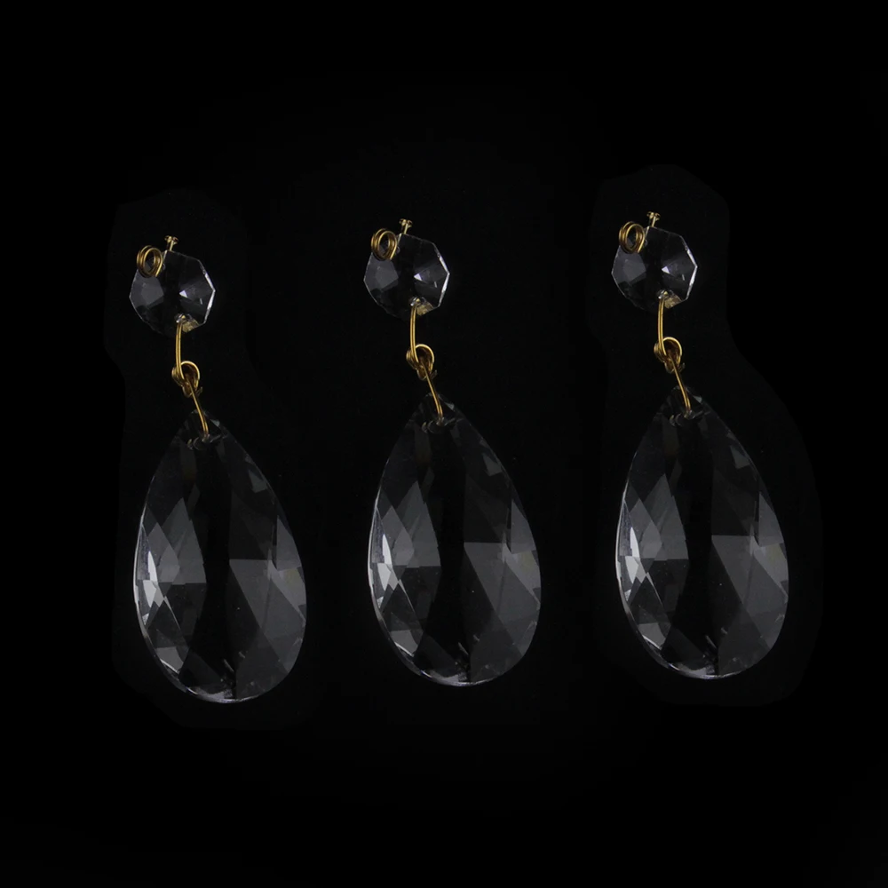 20 шт./лот Lustre de cristal 50 мм Teardrop кристально чистые украшения кристаллы для люстры