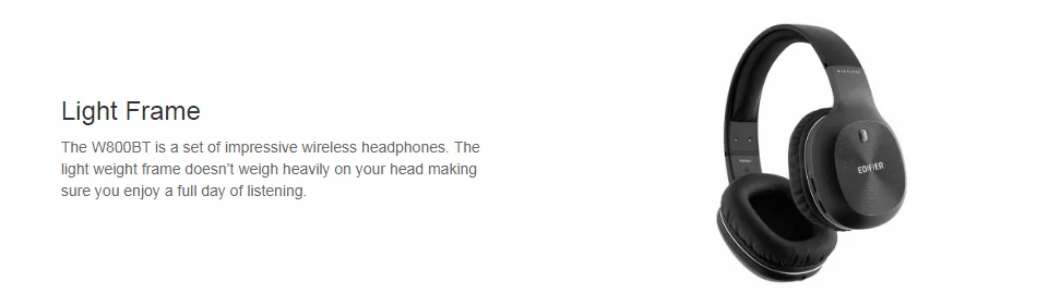 EDIFIER W800BT стерео Bluetooth гарнитура беспроводная Bluetooth гарнитура Музыкальный компьютер шумоподавление HIFI гарнитура вызов