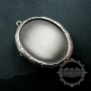 Antiqued Silver 30x40 мм ободок Винтажный стиль состаренная медь серебро, бронза, золото, серебро Овальный кулон с фото Шарм 1121058 - Окраска металла: Antiqued Silver