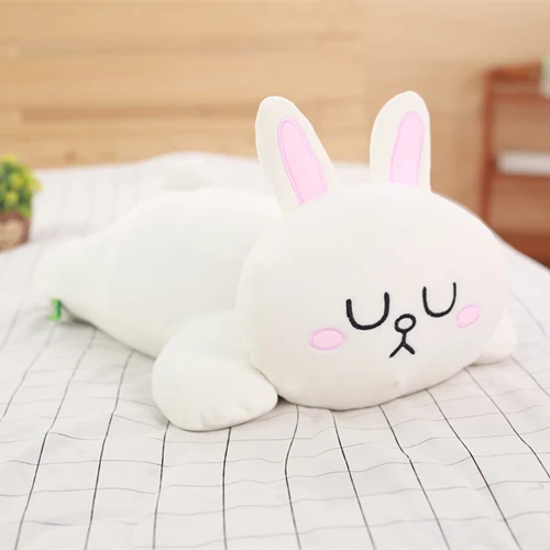 White Корея коричневый Медведь Кролик Кони плюшевые игрушки мягкие плюшевые игрушки мультфильм милый ребенок Подушка Спящая Подушка подарок подруге - Цвет: White