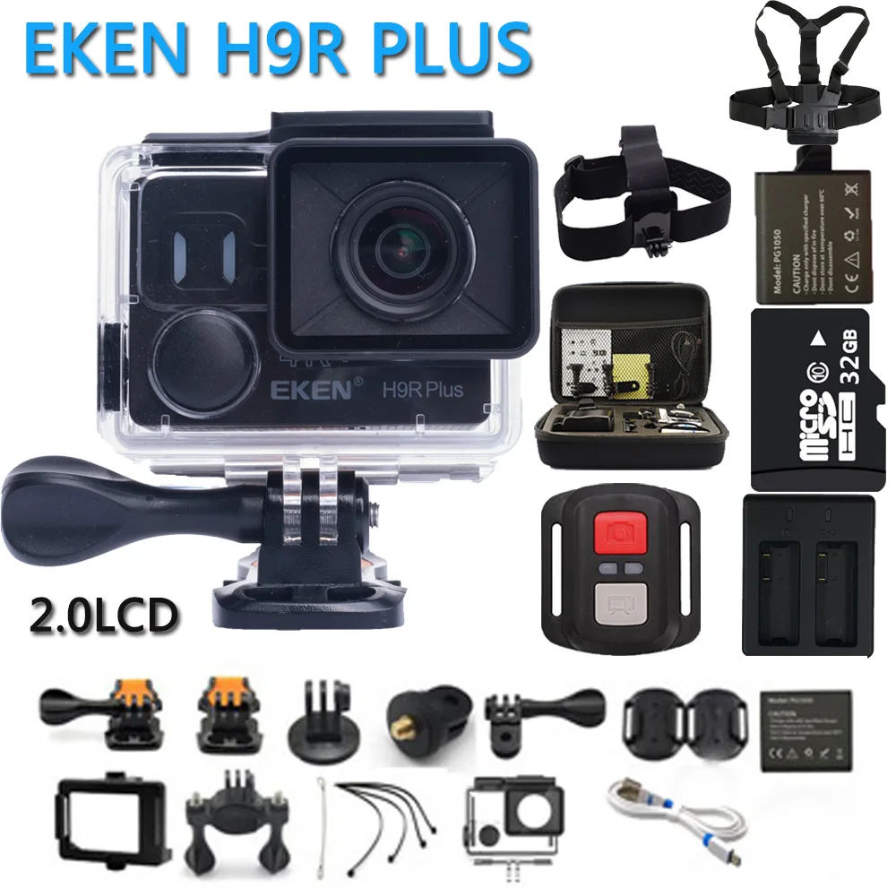 Eken H9R ПЛЮС Действие Камера cверхвысокая чёткость 4k Ambarella A12 4 К/30fps для Panasonic 34112 14MP
