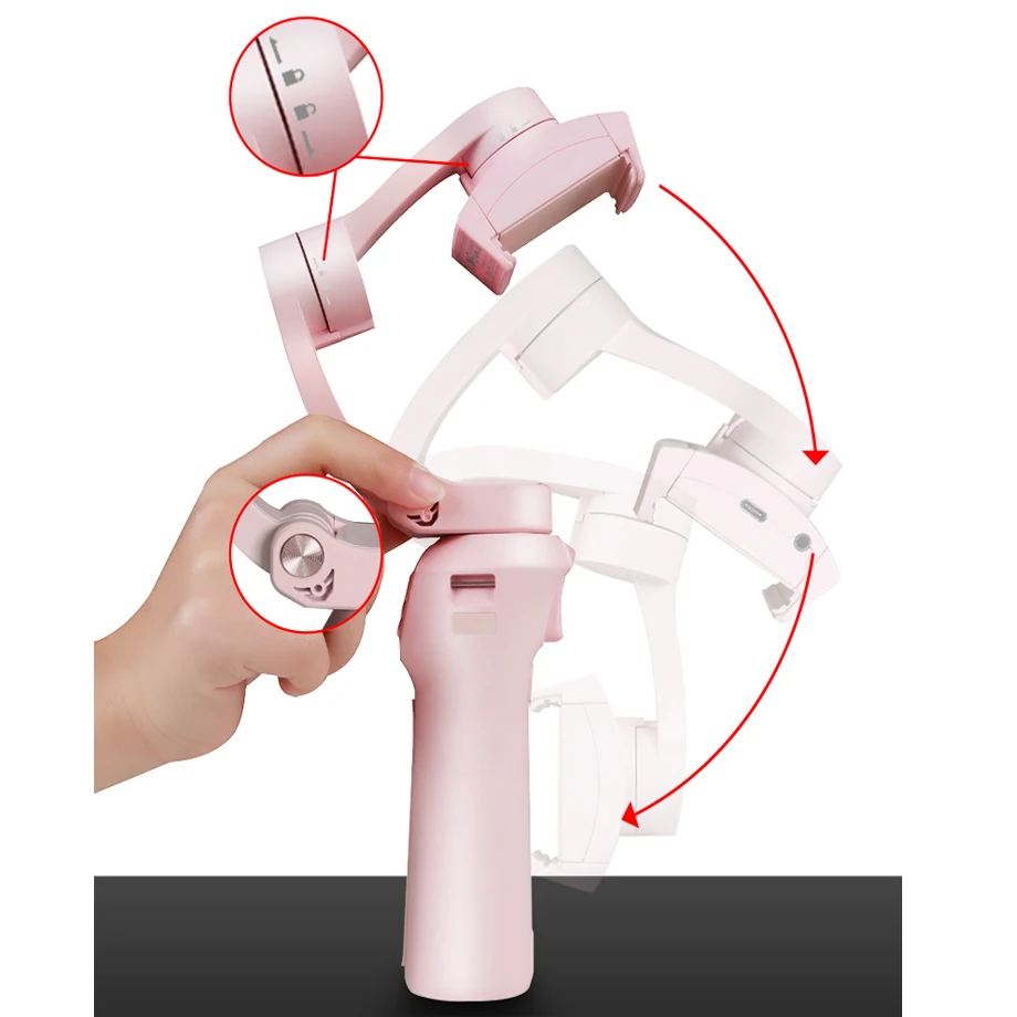 Atom 3 оси складной карманный ручной Gimbal селфи стабилизатор телефона для iPhone samsung