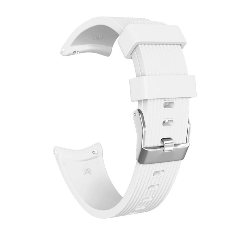 White Подходит для Galaxy Watch Active полосатый силиконовый ремешок для повседневной одежды с ремешком 20 мм - Цвет ремешка: White