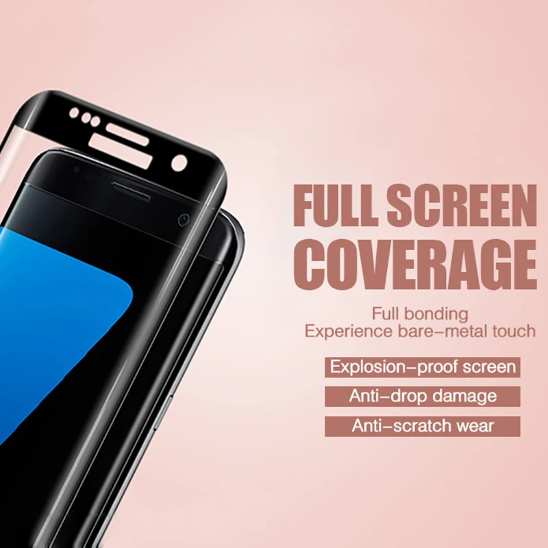 3D Защитное стекло для samsung s7edge galaxy s 7 стекло s7 s6 edge закаленное стекло Защита экрана полное покрытие пленка s6edge 7 s