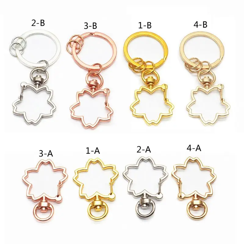 5 шт. металлический крючок с вишневым цветком застежки для омаров Брелоки DIY