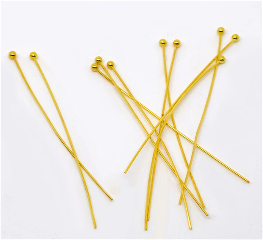 DoreenBeads 300 шт Золотой цветной шарик шпильки 0 5x50 мм (24 калибра) (B03491) yiwu|ball head pins|head