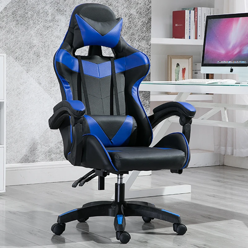 VESCOVO Silla массажный стул геймера компьютерное игровое регулируемое кресло Кожаное офисное кресло