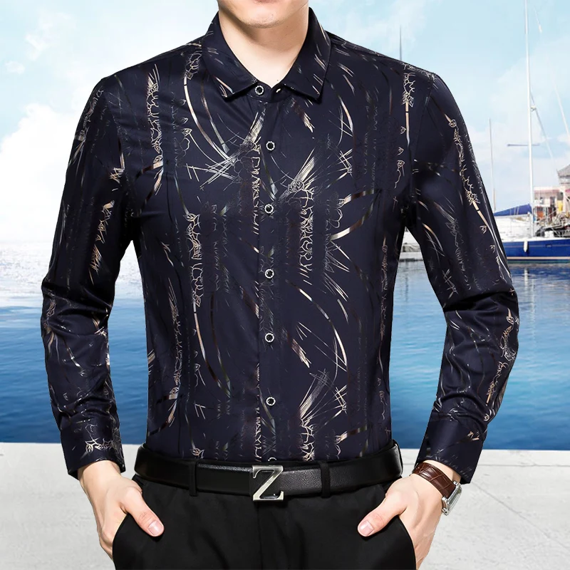 Новинка 2017 года мужские с длинными рукавами платье рубашка мужская Повседневное