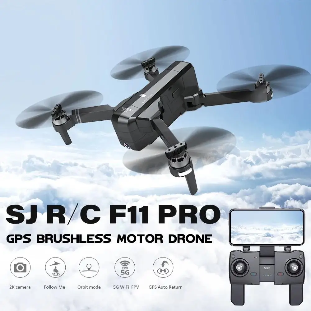SJRC F11 PRO 5G Wifi FPV GPS бесщеточный Квадрокоптер 25 минут время полета RC Дрон 1080P/2K HD