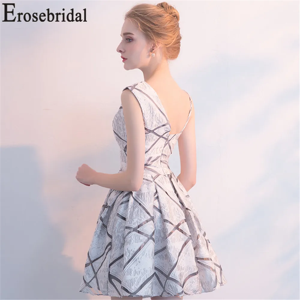 Erosebridal Короткие платье для выпускного вечера 2019 красный серый Формальные Для