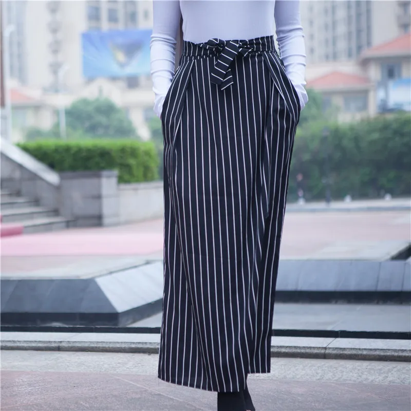 

2020 Muslim Skirt Women Fashion Striped Pockets Bow Bandage Musulman Skirts Abaya Dubai Ramadan Islamic Clothing Eid Mubarak