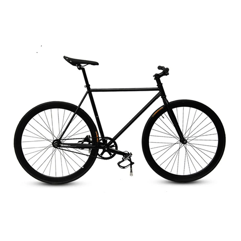Fixie велосипедная неподвижная передача велосипед 700C спортивный велосипед 30 мм обод 52 см 48 см рама шоссейный велосипед с передним V тормозом - Цвет: Черный