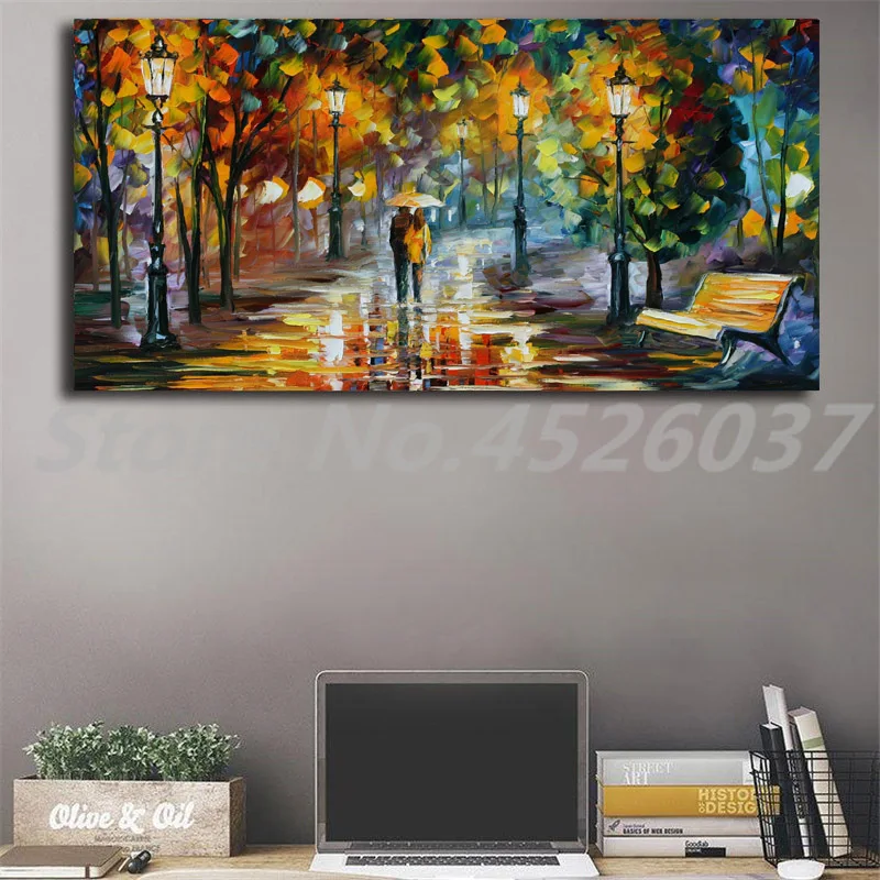 Картина на холсте с изображением пары фургона Eyck прогуливающейся в АРБОРЕ