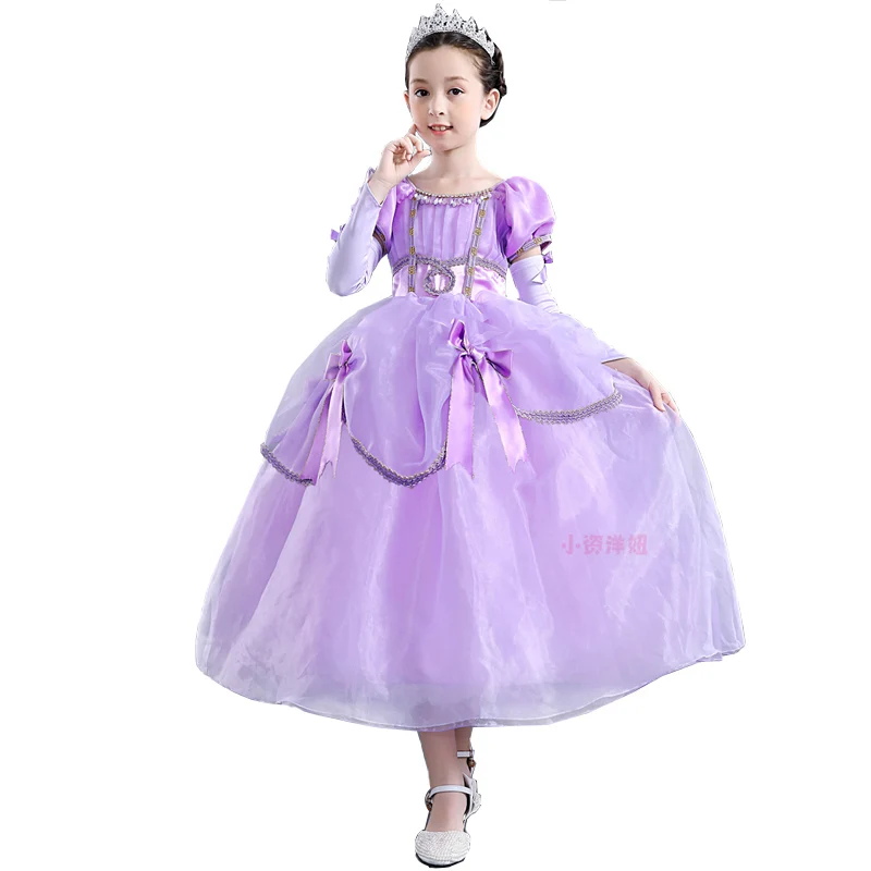 Kids Princess Dresses up Girls Cosplay Costume Children Halloween Party Long Gown Fantasy Christmas Gift | Детская одежда и обувь