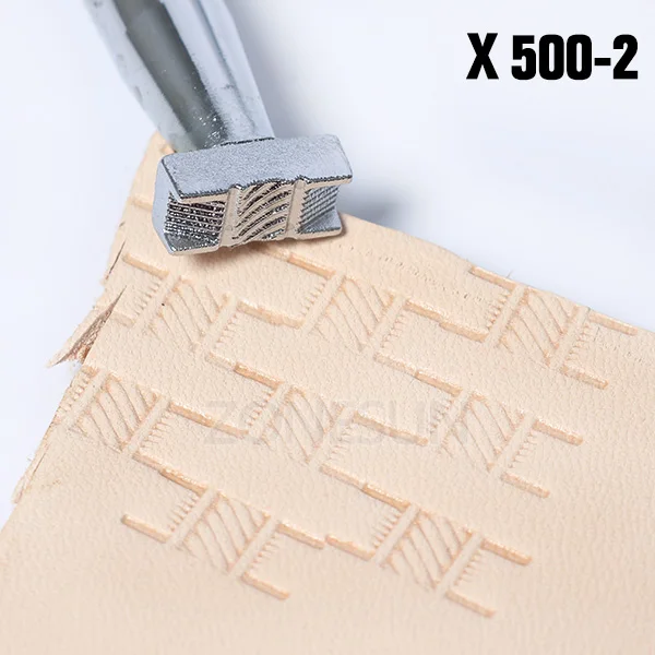 X500-2 ZONESUN ручной работы DIY воловья Резьба Инструменты печати кожа цветочный узор ремесло выгравировать тиснение плесень Ремесло - Цвет: X500-2
