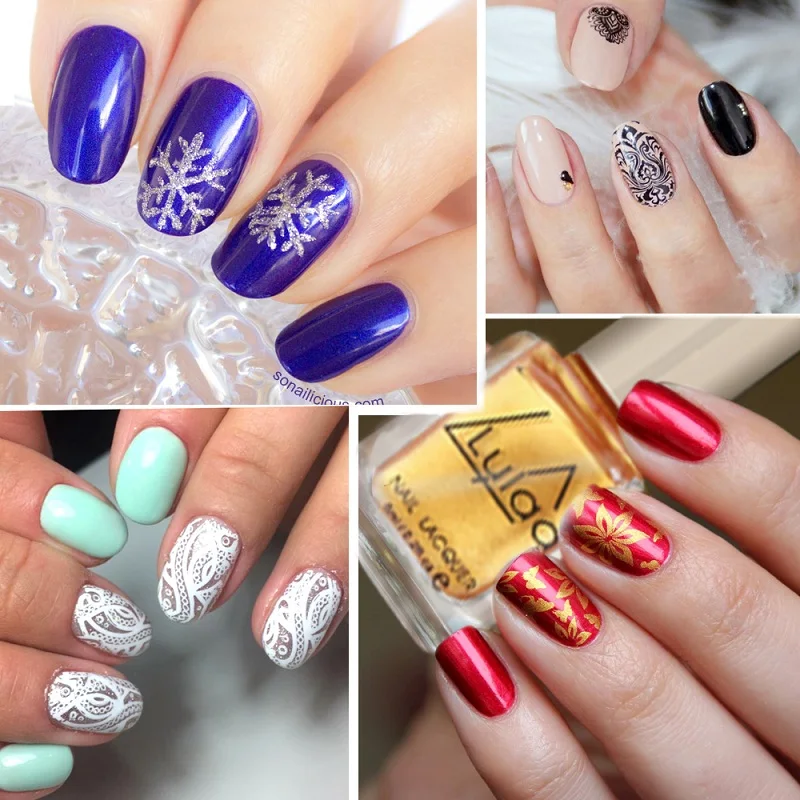 

Lulaa Stamp polish 1 Bottle/LOT 6 ml Nail Polish & stamp polish nail art pen 12 colors Optional gel nail polish