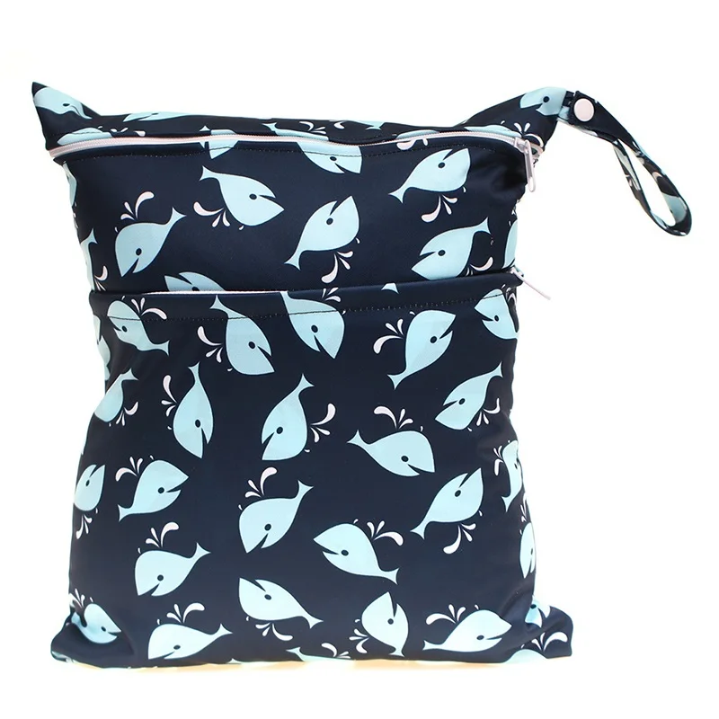 [CHOOEC] New Wet Bag Washable Reusable Cloth diaper Nappies Bags Waterproof Swim Sport Travel Carry bag Big Size: 30X36 cm