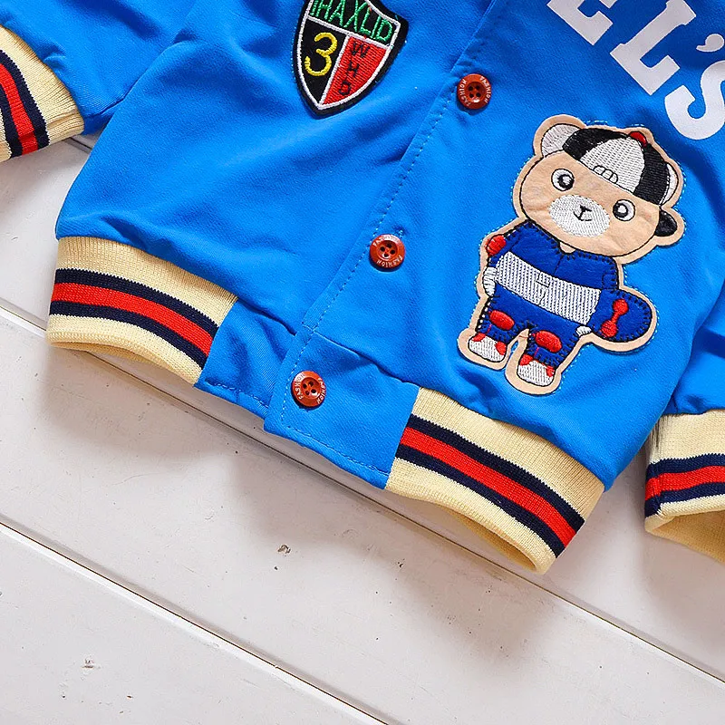 Пальто для маленьких мальчиков BibiCola осенняя хлопковая толстовка с героями