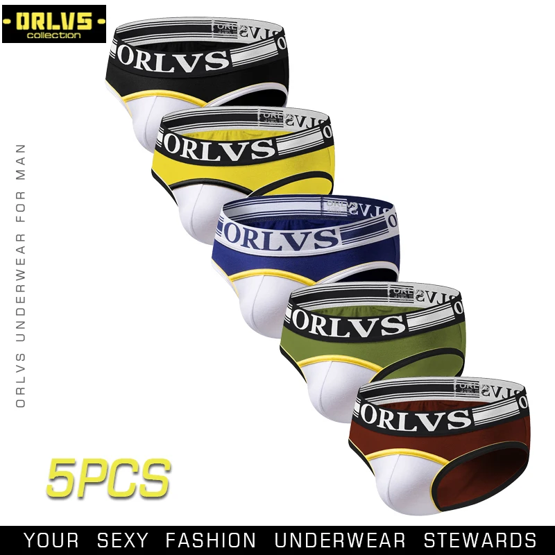 

ORLVS Brand Underwear Lots Cueca Male Panties Briefs Sexy Men Underwear Mens For Wholesale drop shipping Mens Underpants Free
