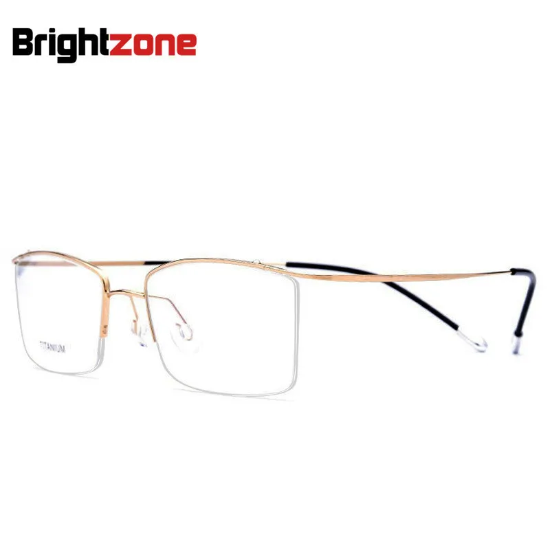 

Brightzone 4 Frame Colors Half Rim Spectacle Frame Men Women Super-Elastic Titanium Prescription Myopia Hyperopia Glasses Frame