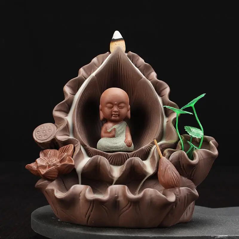 

Incense Holder Creative Home Decor The Little Monk Small Buddha Censer Backflow Incense Burner Use In Home Buddhist Decoration
