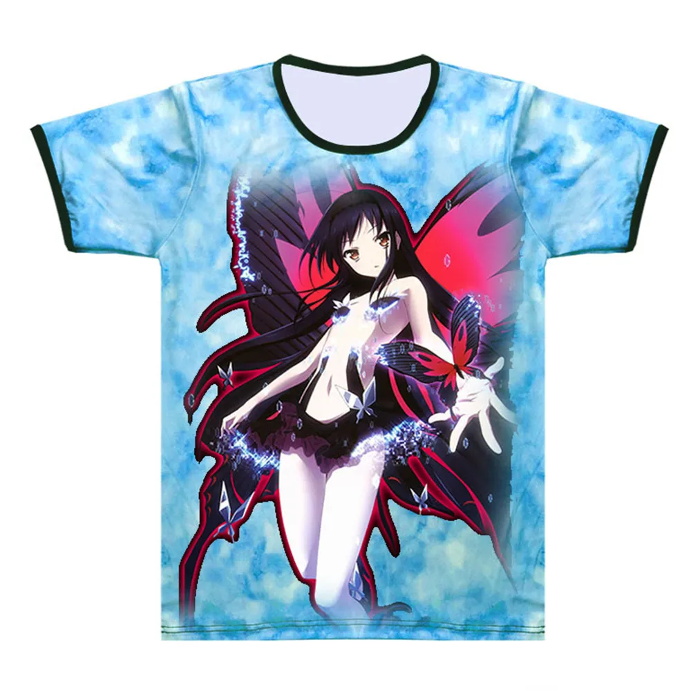 Рубашка с японским аниме футболки Accel World костюм для косплея Kuroyukihime Kuroyuki Hime в