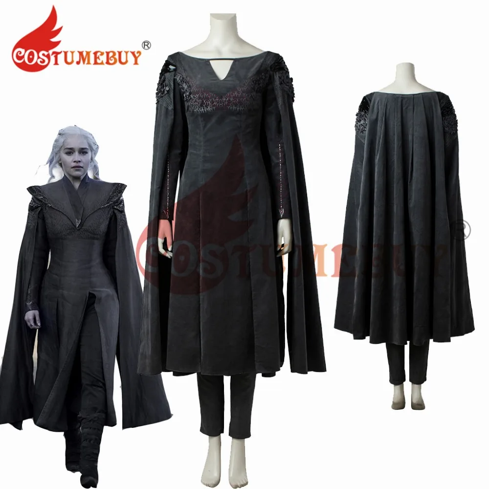 CostumeBuy костюм «Игра престолов» 7 сезон костюм дракона матери Дейенерис Таргариен средневековое платье плащ костюм любой размер L920