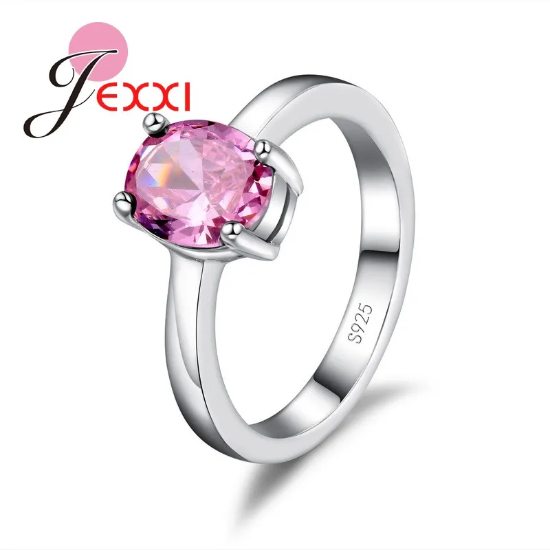 

Fashion Cubic Zirconia Wedding Engagement Rings For Women 925 Sterling Silver Rose Gold Jewelry Female Bijoux Wholesale Price