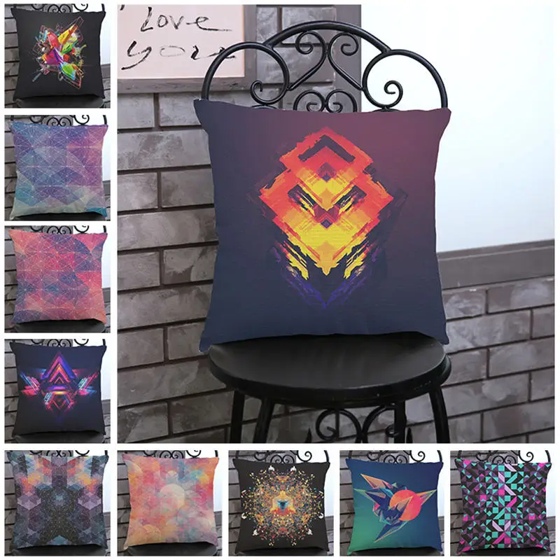 

Новинка 2018, оригинальная Геометрическая наволочка для безопасной подушки, чехол для подушки 45x45, домашняя декоративная наволочка для диванной подушки, автомобиль