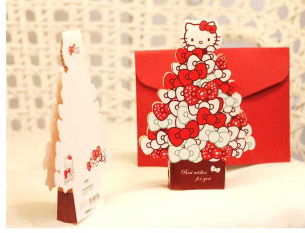 Рождество День рождения жесткая бумага конверты приглашения карты стерео