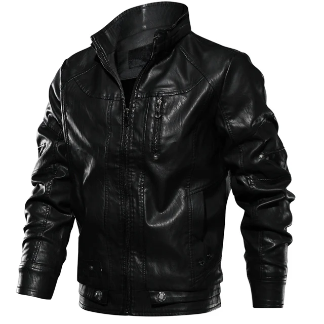 Black 77City Killer мотоциклетная кожаная куртка для мужчин, европейский размер, S-XXL верхняя одежда, приталенная куртка из искусственной кожи, мужская куртка, Прямая поставка - Цвет: Black