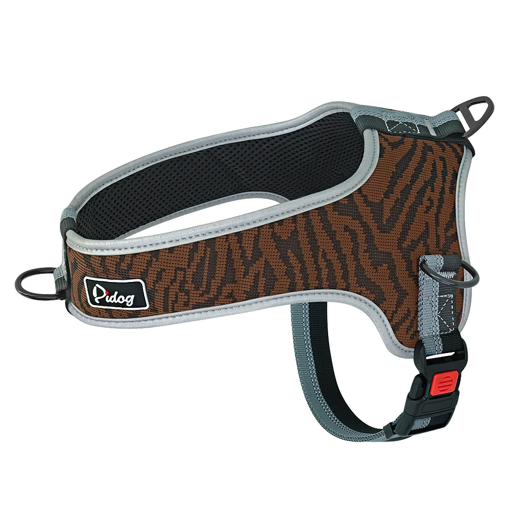 Brown Harness Нейлоновый Поводок для собак, поводок, Светоотражающий Поводок для домашних животных, поводок для прогулок, поводок для средних и больших собак, Питбуль, мопс, товары для домашних животных - Цвет: Brown Harness