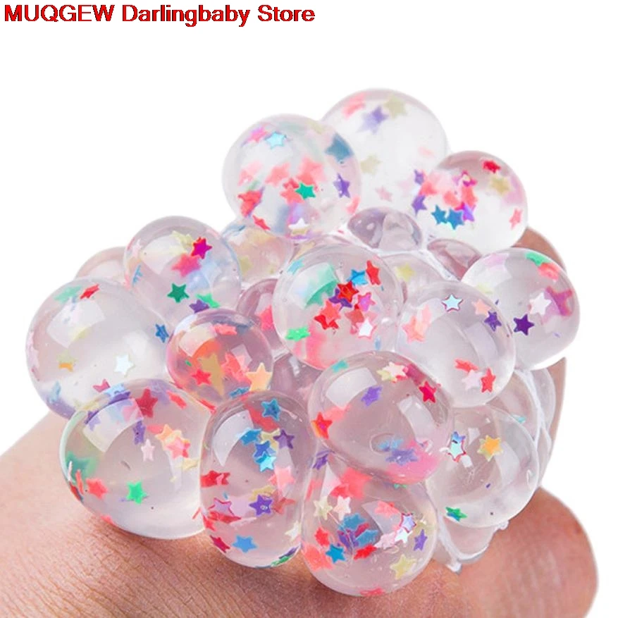 Светодиодный сетчатый шар со звездами светящиеся игрушки для выдавливания