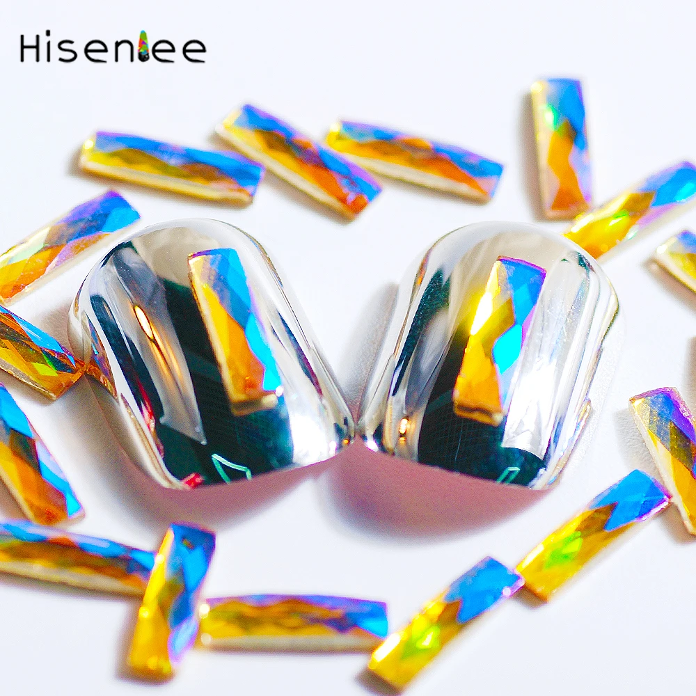 Прозрачное блестящее стекло AB красочные разные формы дизайн Стразы 3D