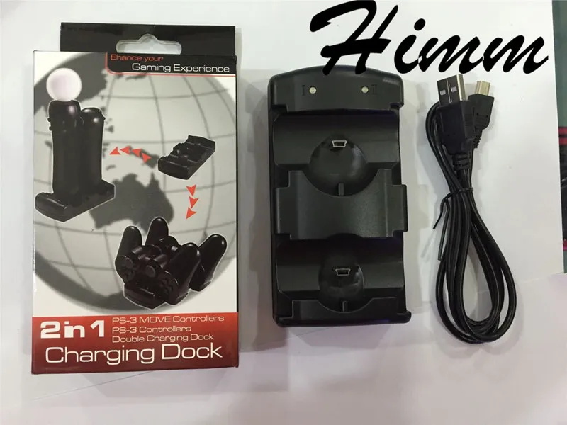 2 в 1 двойная зарядная док станция для PS 3 контроллера движения и 3|dock|dock charge |