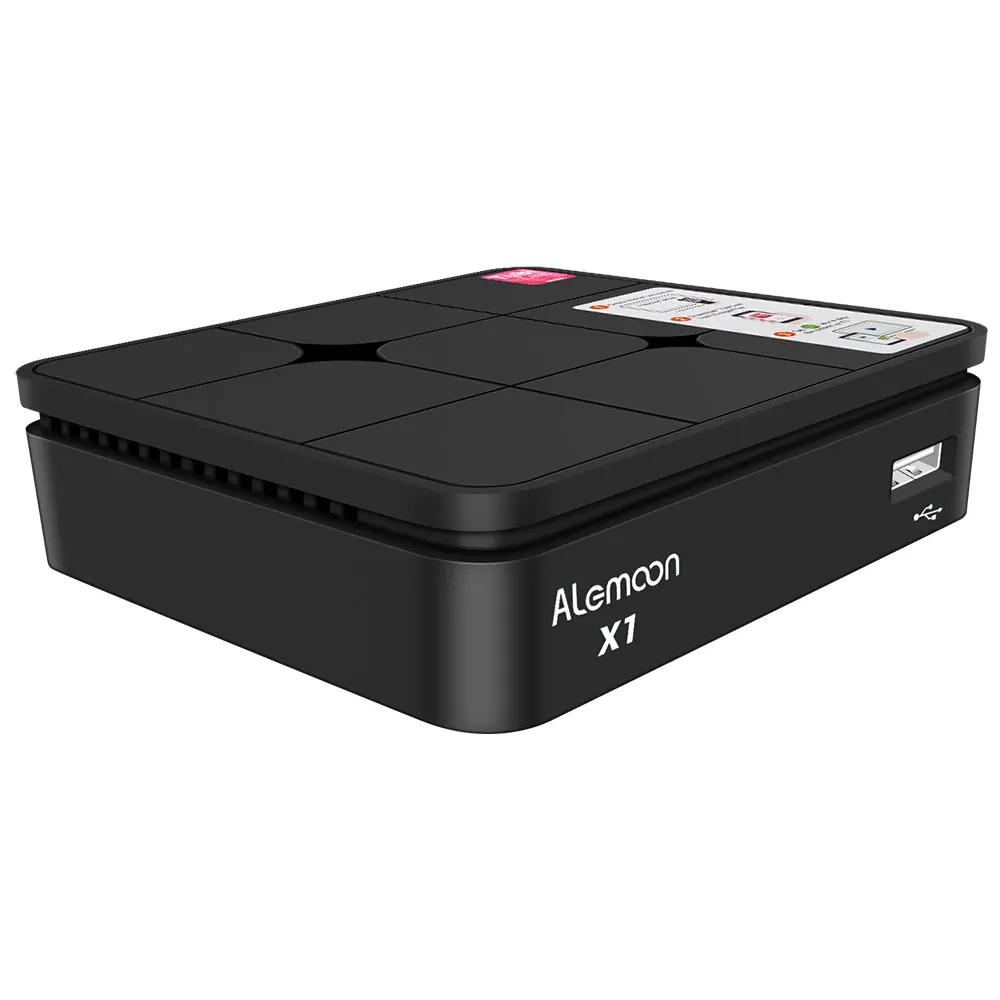 ALEMOON X1 спутниковый ресивер 1080P full HD dvb s2 Поддержка функции литья EPG с cccam cline для 1 года, Испания комплект верхней коробки