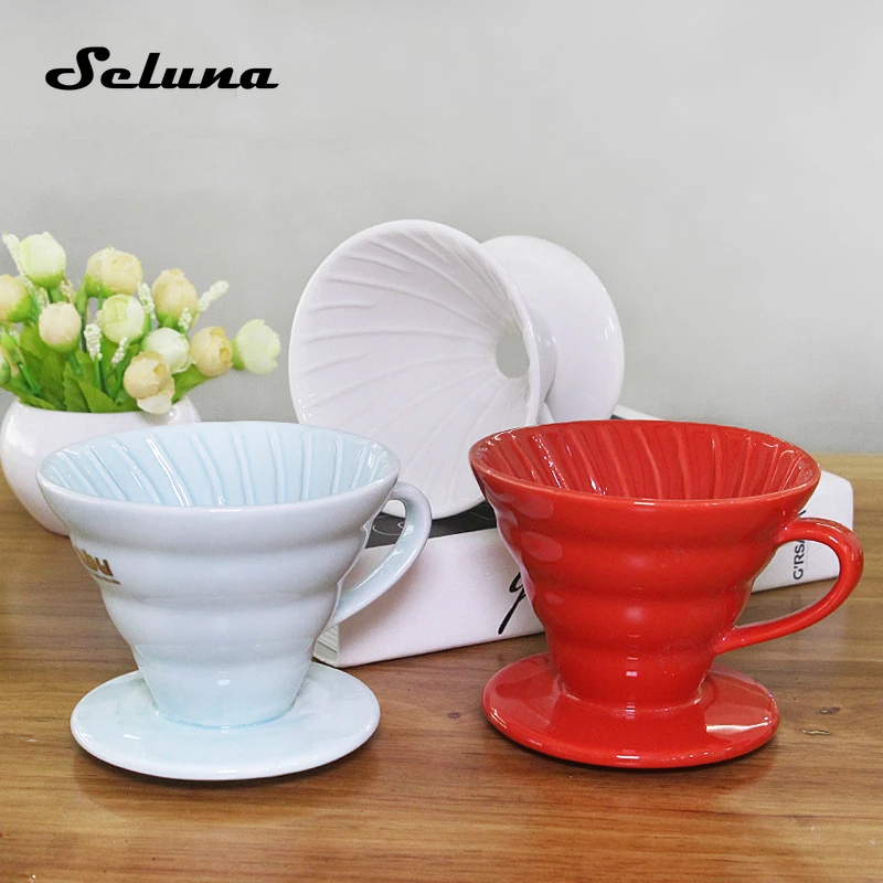 Керамический капельный фильтр V60 для кофе ручная капельная Кофеварка