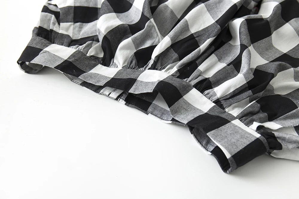 Candow/черная/белая пачка короткая юбка с высокой талией для девочек клетчатая