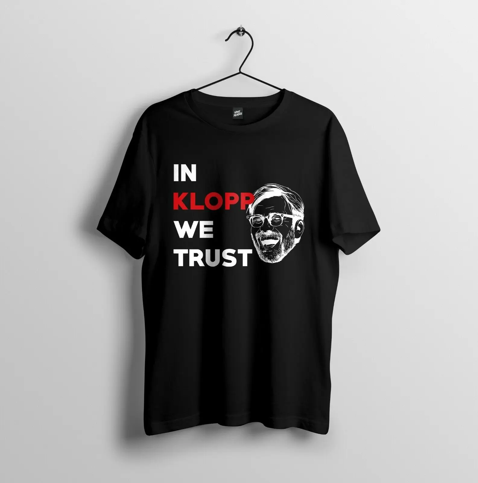 В Klopp We Trust Ливерпуль менеджер красный дизайн мужская унисекс футболка S 2XLMen