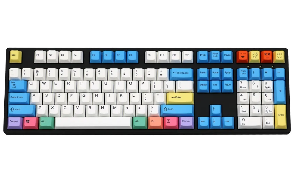 Цветная мела 108/138 клавиш механическая клавиатура PBT keycaps Вишневый профиль ANSI раскладка просто клавиша не клавиатура