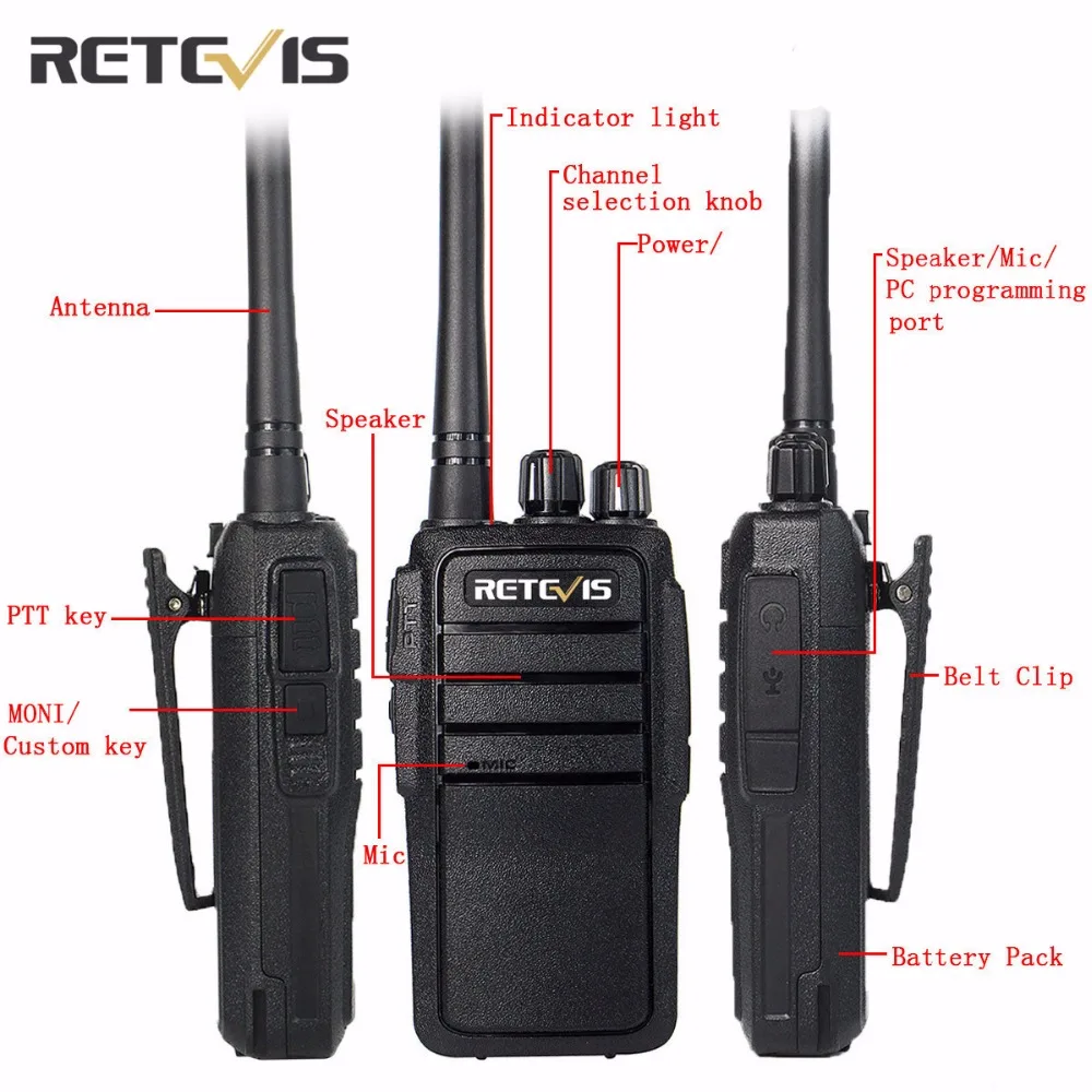 Дешевые 5 шт. Retevis RT21 рация UHF 16CH CTCSS/DCS тот VOX сканирование скремблер 2 Вт удобный cb